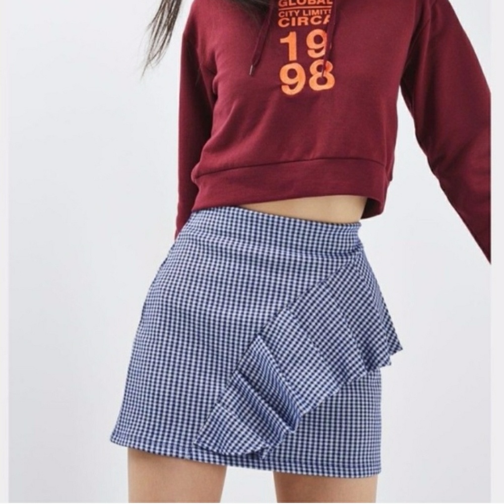 Topshop gingham skirt